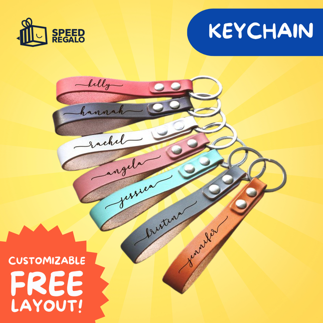 Personalized Leather Keychain