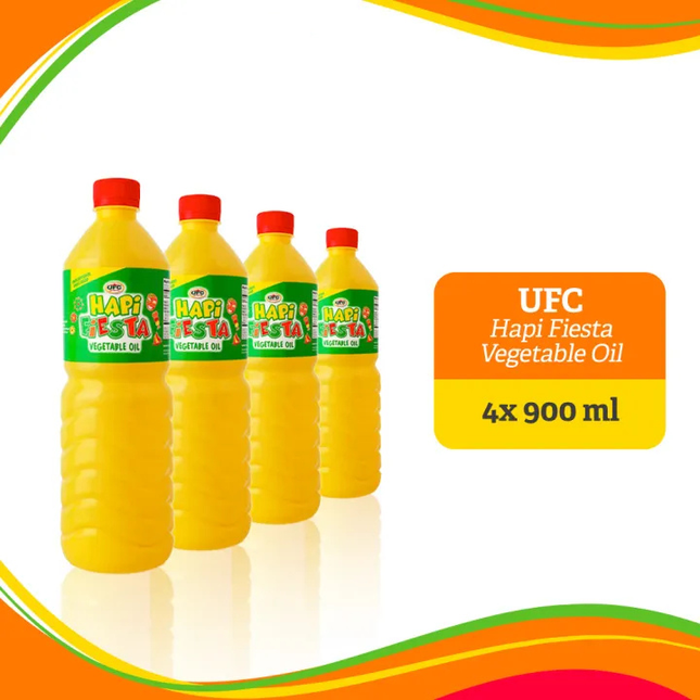 UFC Hapi Fiesta Vegetable Oil 900ml PET Bundle of 4