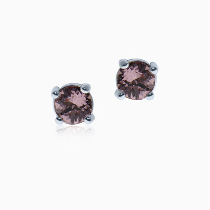 Cute Rounds S Silver Crystal Earrings