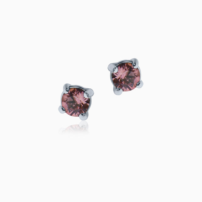 Cute Rounds XS Silver Crystal Earrings