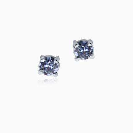 Cute Rounds XS Silver Crystal Earrings