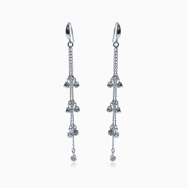 Rockdangles Silver Crystal Earrings - Crystal