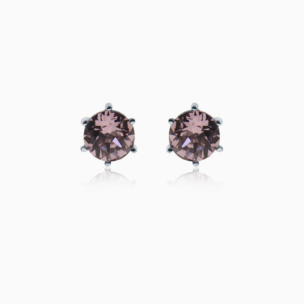 Tiffy Rounds M- Silver Crystal Earrings