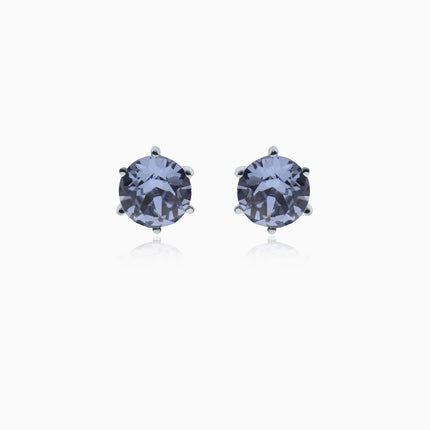 Tiffy Rounds M- Silver Crystal Earrings