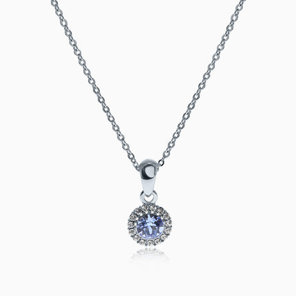 Crusted Rounds Silver Crystal Necklace