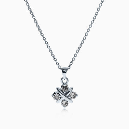 Lynna Silver Crystal Necklace