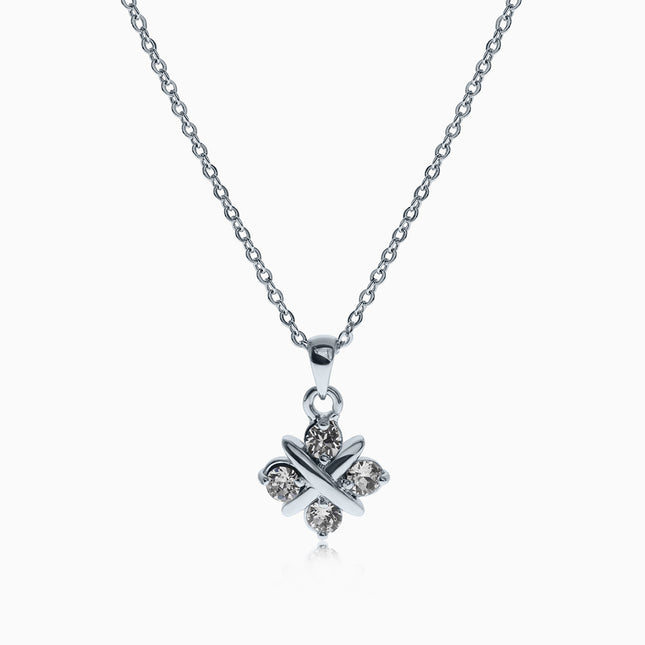 Lynna Silver Crystal Necklace