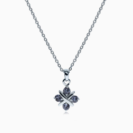 Lynna Silver Crystal Necklace