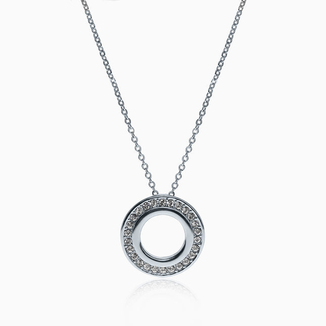 Ringtailess Silver Crystal Necklace -Crystal