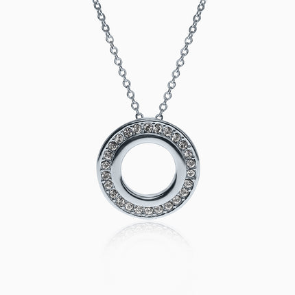 Ringtailess Silver Crystal Necklace -Crystal