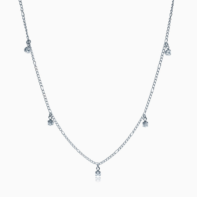 Rockfield Silver Crystal Necklace