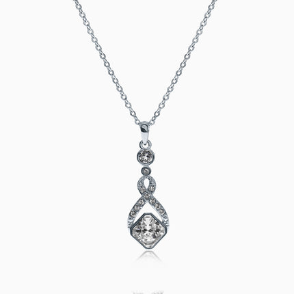 Trail Kech Silver Crystal Necklace - Crystal