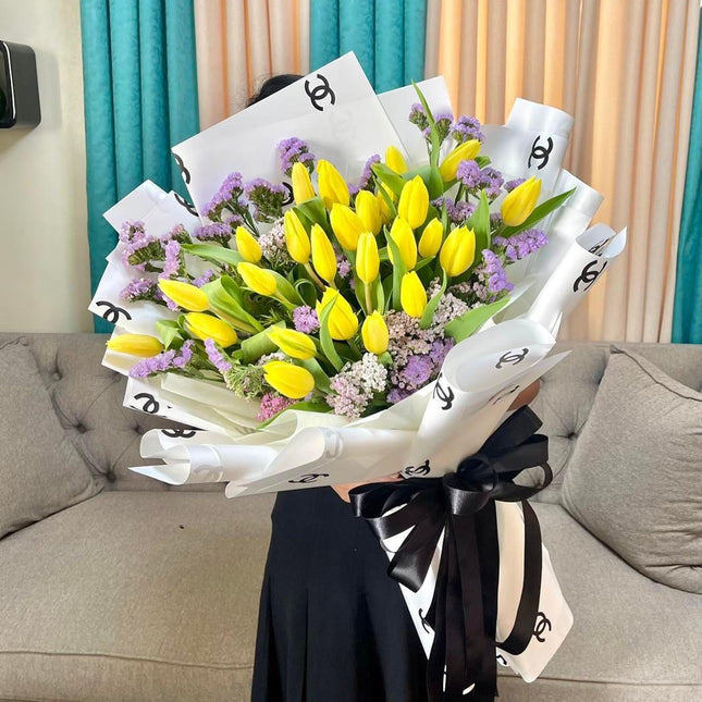 Yellow Holland tulips