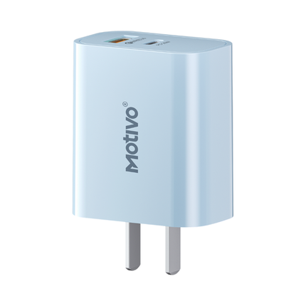Motivo N16 Adapter, Fast Charging Wall Charger Adapter Fireproof Material with USB-C and USB-A Ports