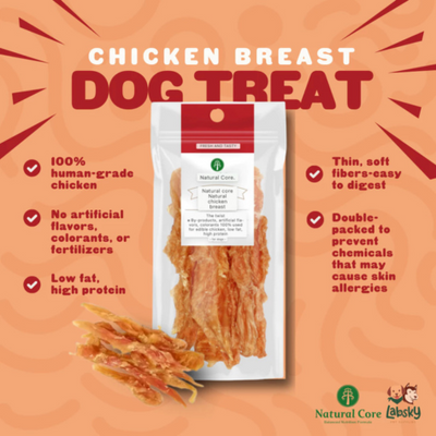 Natural Core Dehydrated Chicken Breast Twists All Natural Dog Treats 30 g