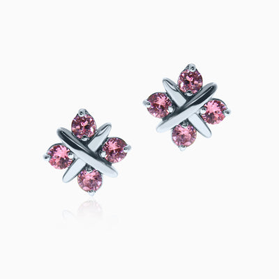 Lynna Silver Crystal Earrings