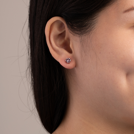 Tiffy Rounds M- Silver Crystal Earrings