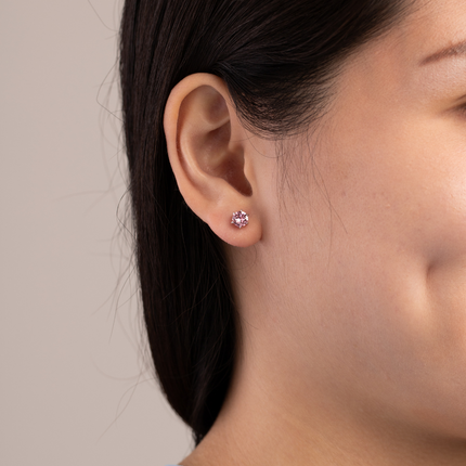 Tiffy Rounds M- Silver Crystal Earrings