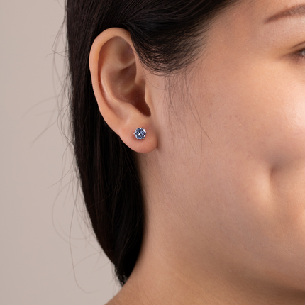 Tiffy Rounds M- Silver Crystal Earrings