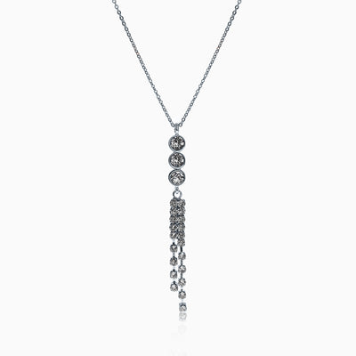 3Otail Silver Crystal Necklace - Crystal