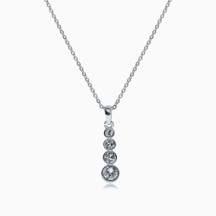 Caterps Slvr Crystal Necklace - Crystal