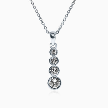Caterps Slvr Crystal Necklace - Crystal