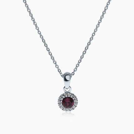 Crusted Rounds Silver Crystal Necklace