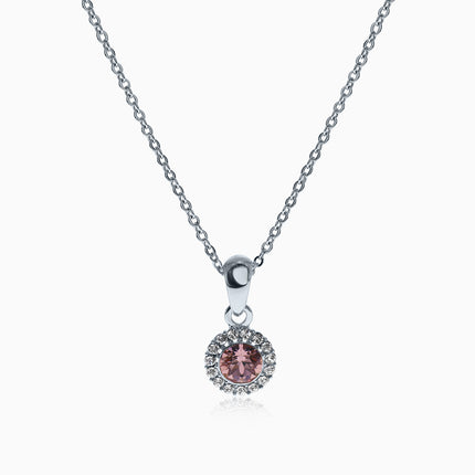 Crusted Rounds Silver Crystal Necklace