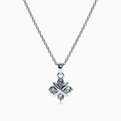 Lynna Silver Crystal Necklace