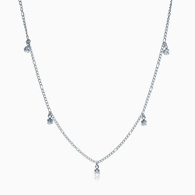 Rockfield Silver Crystal Necklace