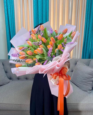 Orange Holland tulips