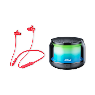 W50 SPORTS BLUETOOTH HEADPHONE RED + S12 mini Bluetooth speaker