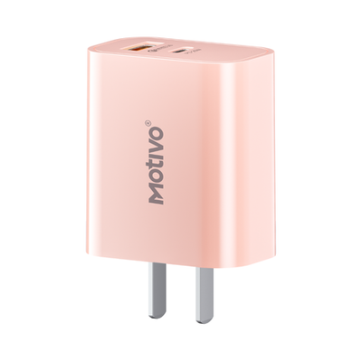 Motivo N16 Adapter, Fast Charging Wall Charger Adapter Fireproof Material with USB-C and USB-A Ports
