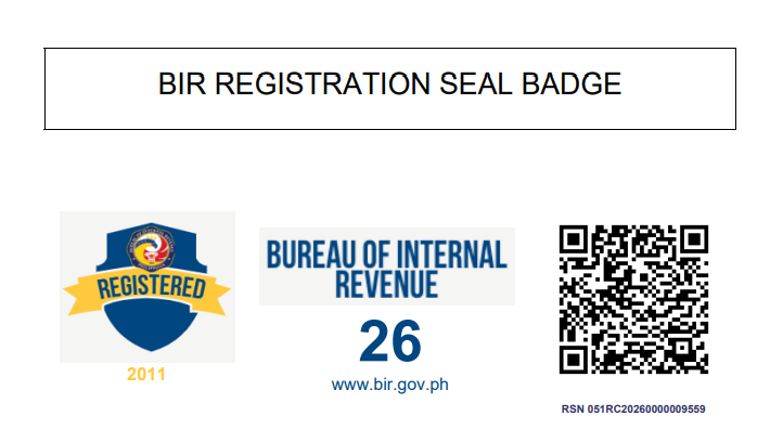 BIR Registration Seal Badge